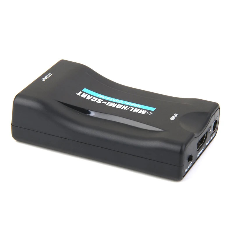 HDMI к SCART композитный видео конвертер стерео аудио адаптер+ USB кабель черный