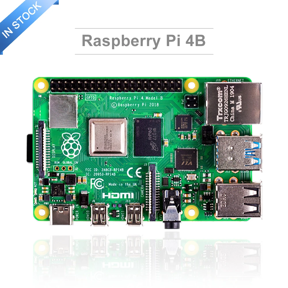 Tanie Ostatni Raspberry Pi 4 Model B z 1 2 4GB pamięci RAM BCM2711 Quad core Cortex A72 ramię v8 1.5GHz wsparcie 2.4 5.0 GHz WIFI Bluetooth 5.0