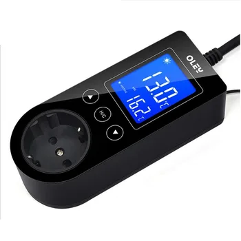 

European standard LCD display Thermostat Plug-in Temperature and Humidity Controller For Animal Hatching Aquarium