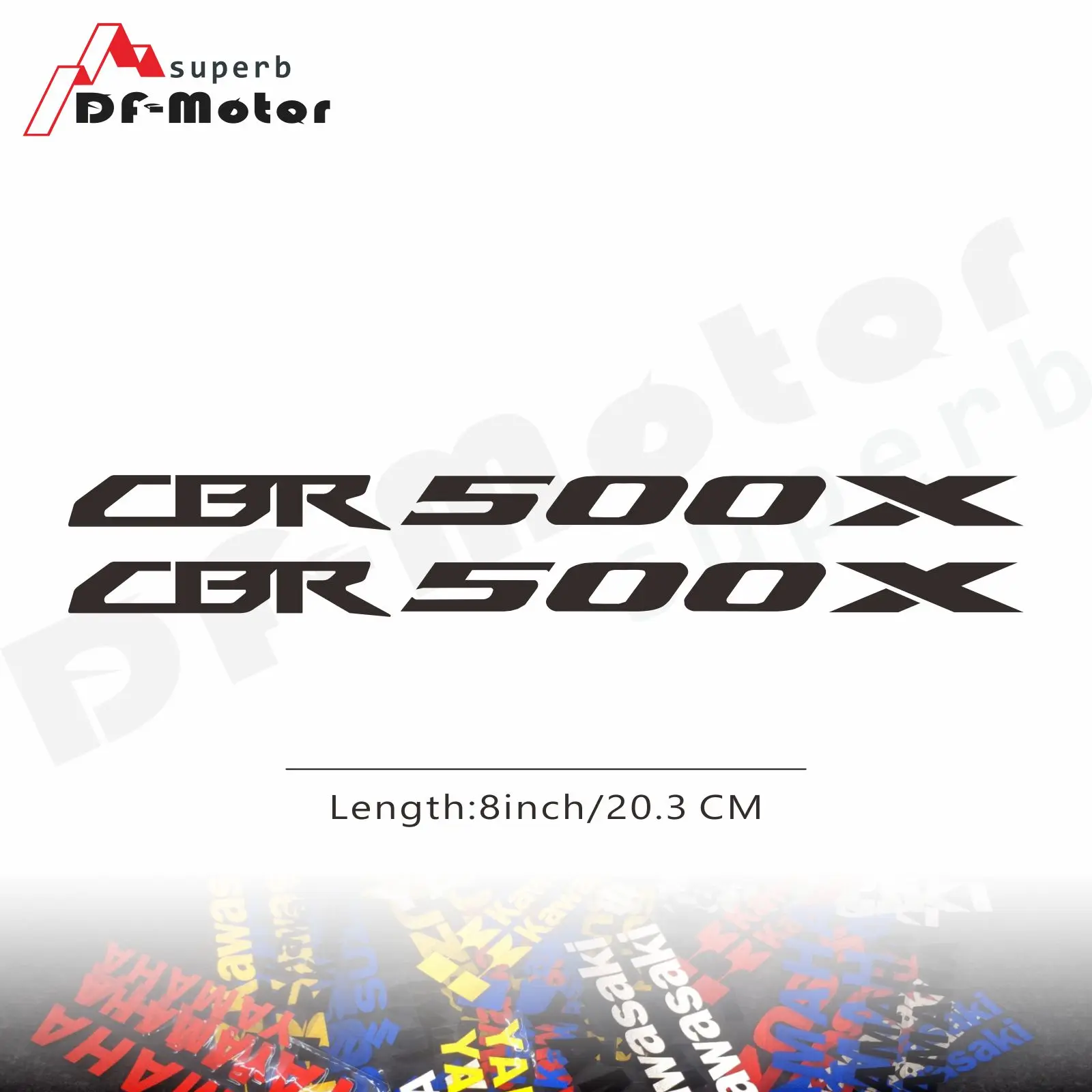 

8Inch Reflective Sticker Decal Motorcycle Car Sticker Wheels Fairing Helmet Sticker Decal For Honda CBR500X CBR 500 X R