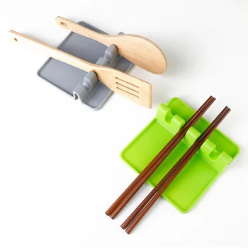 

Silicone Spoon Holder Chopsticks Scoop Shovel Shelf Stand For Pot Lids Kitchen Utensils Accessories