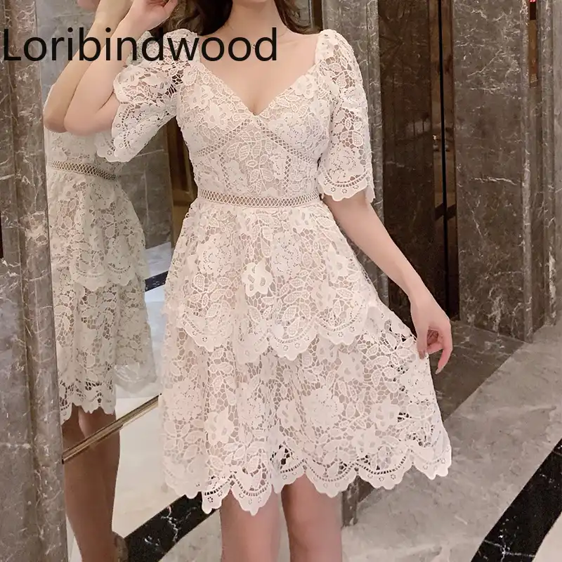 White lace frock designs Clearance