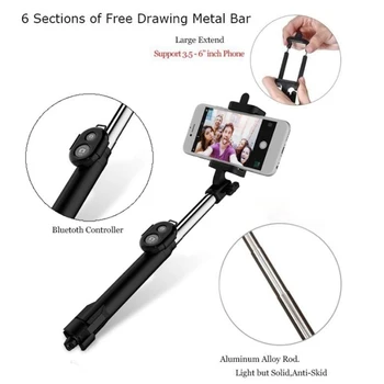 

New Universal Folding Tripod bluetooth Monopod Telescopic Selfie Stick For Mobile Cell Smart Phone Selfile Sticks Accessories
