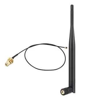 

uxcell 2Set WiFi Antenna 5dBi 2400-2500MHz PR-SMA Male 31cm U.FL to RP-SMA Female Cable with Bluetooth/Zigbee Antenna