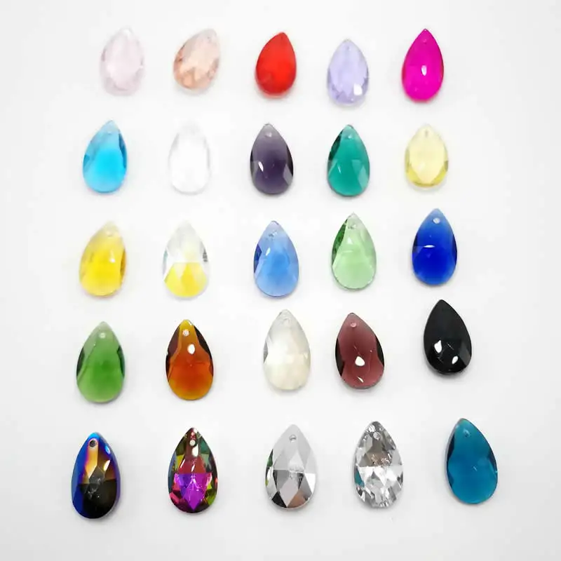 

Wholesale lots Faceted Hole Crystal Glass rhinestones Teardrop loose beads jewelry Jewelry beads accessories 8X12/10X14m
