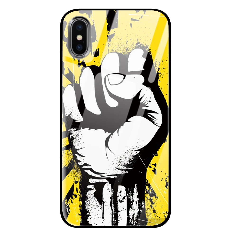 2 С желтыми точками для iPhone 5 5S 6 6s 7 8 Plus X XS XR 11 Pro макс. закаленное стекло чехлы - Цвет: 2