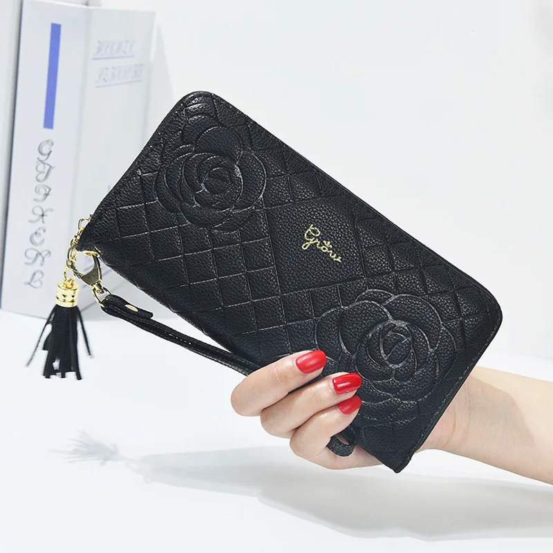Кошелек с розами и ручкой на запястье женский кошелек модная сумочка чехол