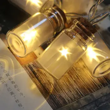 

Creative Creative Wishing Bottle String Lights Fairy LED Battery Powered Warm White Lighting for Patio Halloween Christmas Party