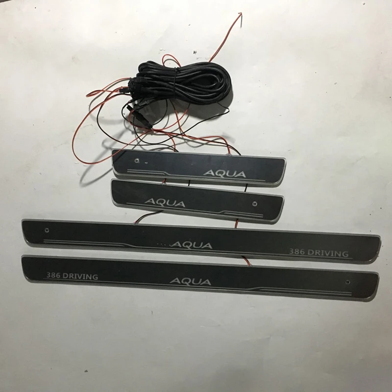  4pcs/Applicable to AQUA Streaming Dynamic LED Lamp Door Welcome Pedal/Dynamic Lighting Vehicle Thre - 4000227698730