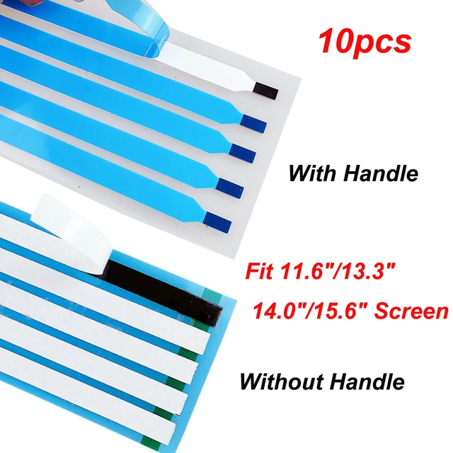 10pcs New Pull Tabs Stretch Release Adhesive Strips for LCD Screen  with/without Handle - Black/White - AliExpress