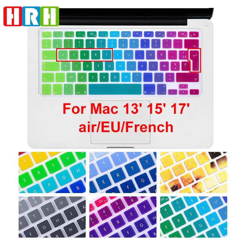 HRH ЕС/Великобритания водонепроницаемый Радужный французский AZERTY язык