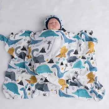 

PatPat 2020 New Spring and Autumn Dinosaur Print Baby Blanket Baby Toddler Gear Baby Accessories Bed