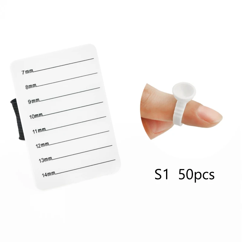 50pcs 01 Профессиональный поднос для поддельных ресниц, подставка для полосок, акриловый дисплей для ресниц, палитра для наращивания, подставка для клея, держатель, инструмент для макияжа - Цвет: 50pcs 01