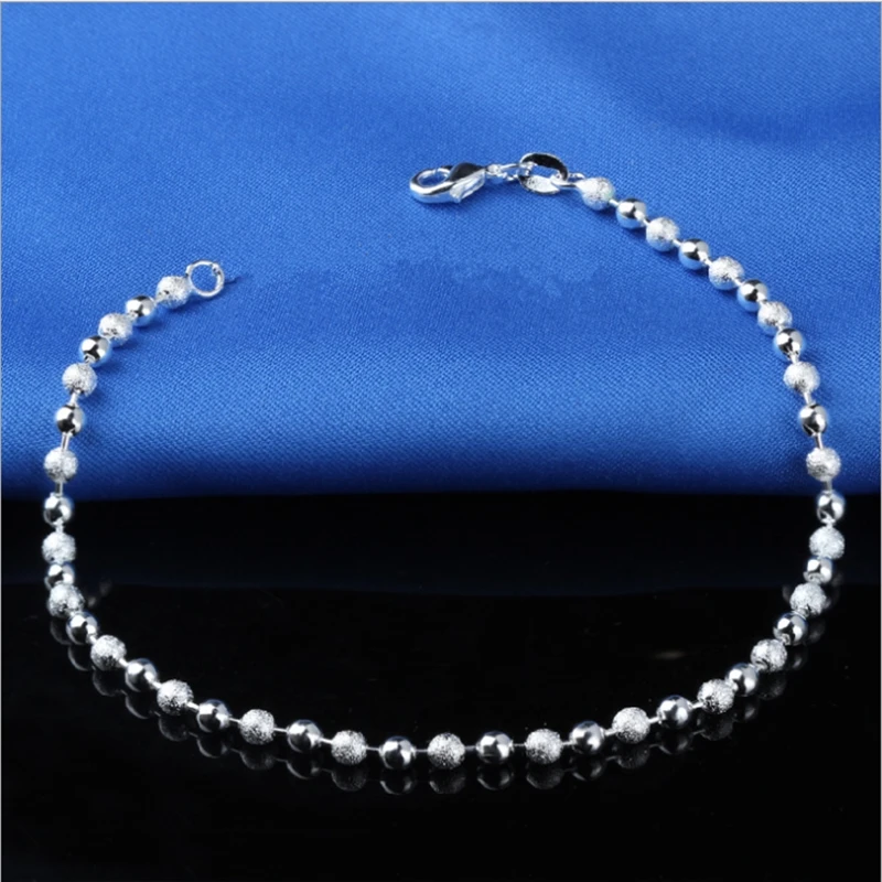 New Classic Simple Small Round Ball Bead Anklets Foot Chain For 925 Sterling Silver Ladies Foot Anklet Bracelet Women Jewelry New Classic Simple Small Round Ball Bead Anklets Foot Chain For 925 Sterling Silver Ladies Foot Anklet Bracelet Women Jewelry