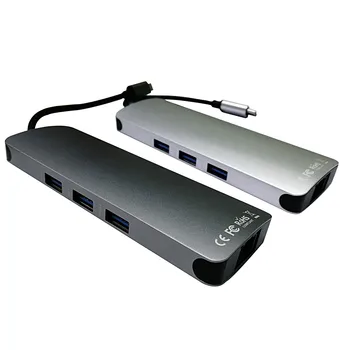

Ouhaobin 9in1 Type-C Hub USB Adapter Type C To HDMI/RJ45 /Pd Hub Adapter multi-function USB for windows10/8/7