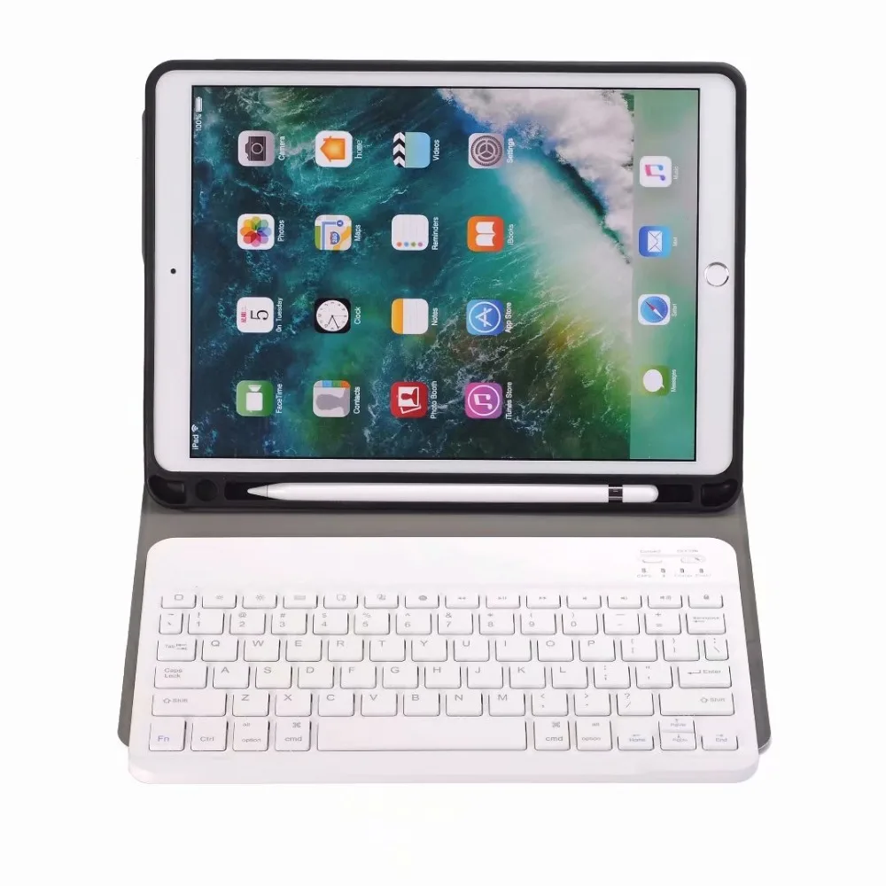 Чехол для планшета для iPad Pro 10,5 дюймов чехол с карандашным слотом Bluetooth клавиатура кожаный чехол для iPad Pro 10,5 чехол+ подарок