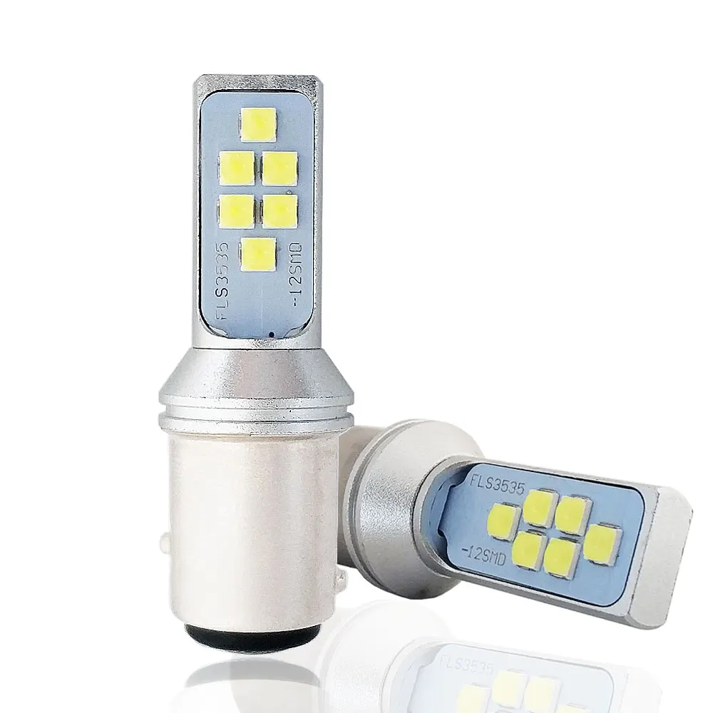 1 шт. P21/5 Вт Led 1157 BAY15D светодиодная лампа 12SMD 1400LM 3535 чисветильник для