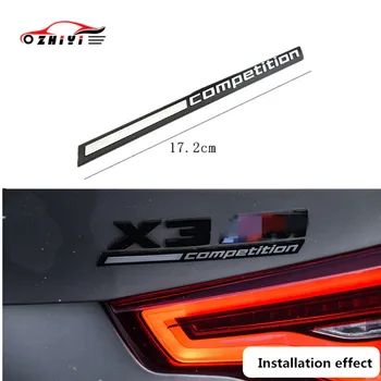 

Applicable to BMW X1MX3MX4MX5MX6M modified competition thunder version car standard M1M3M5M4M6 Words Vehicle Logo Trunk