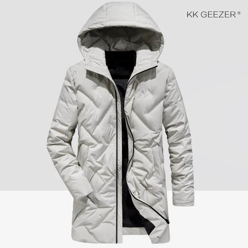 50% OFF Winter Jackets Down Men Long Windbreak Solid Color Duck 90% Parkas Military Business Thick Coat Padded Parka Waterproof Overcoat