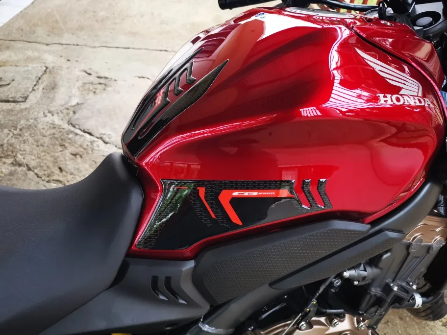 Наклейка на Мотоцикл 3D наклейка под Углеволокно газовая крышка Танк накладка Защитная Наклейка s moto для HONDA CB650R CB 650R