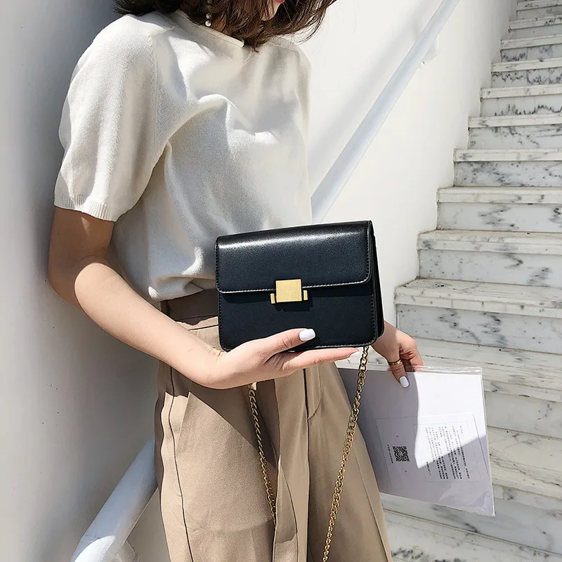 

JIULIN Summer 2019 (size) retro small square bag Candy-colored chain shoulder Messenger bag