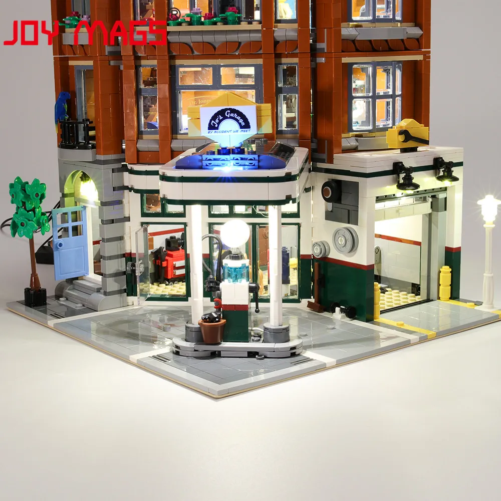 JOY MAGS только светодиодный светильник Набор для 10264 Creator угловой гараж авто ремонтная станция светильник ing набор совместим с 15042(без модели