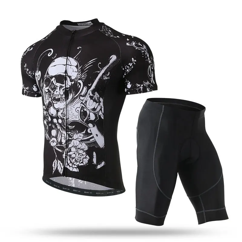 

Xintown Summer Short-sleeved Cycling Outfit Cyclist Top Bicycle Shorts Wicking Breathable a Generation of Fat