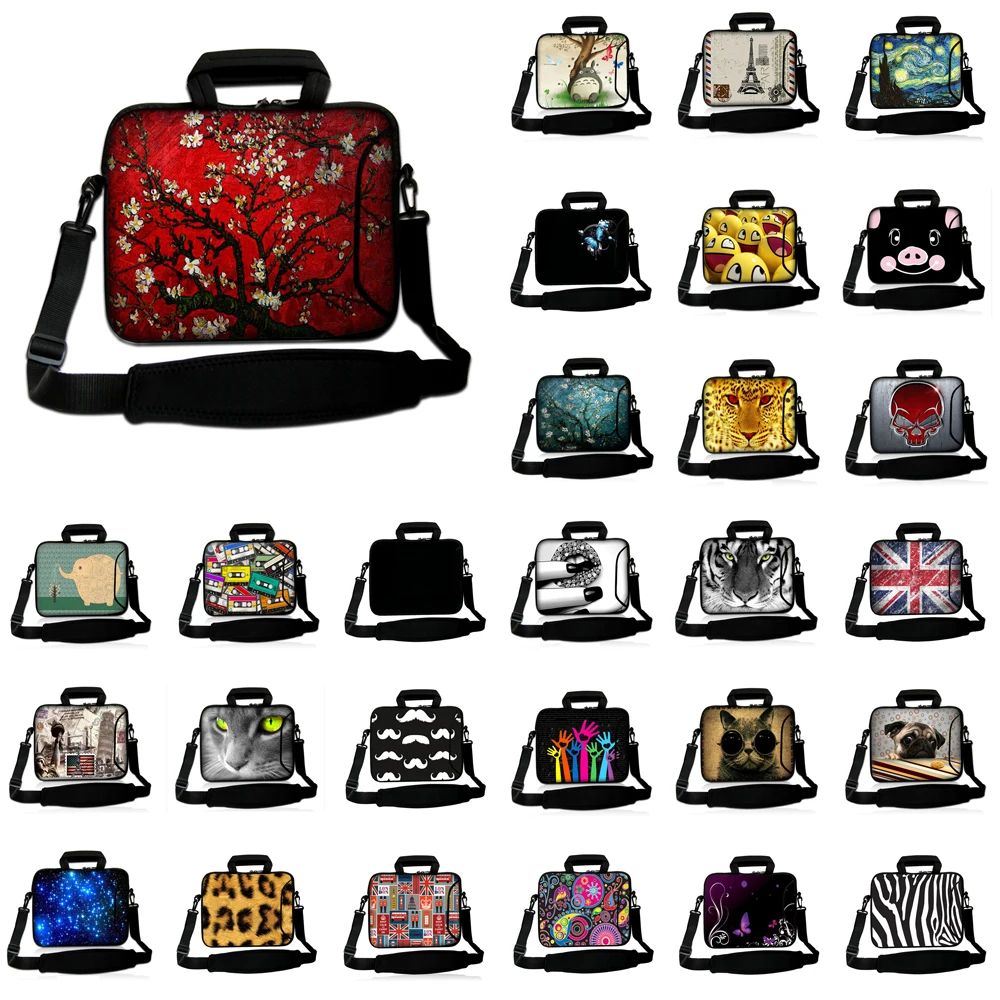 Неопреновая сумка 10, 11, 12, 13 лет, 15,6 14 17 дюймов Сумка для ноутбука Macbook Air Pro Retina 11 13 15 Чехол-сумка для ноутбука, планшета плечевой ремень чехол Чехол для компьютера