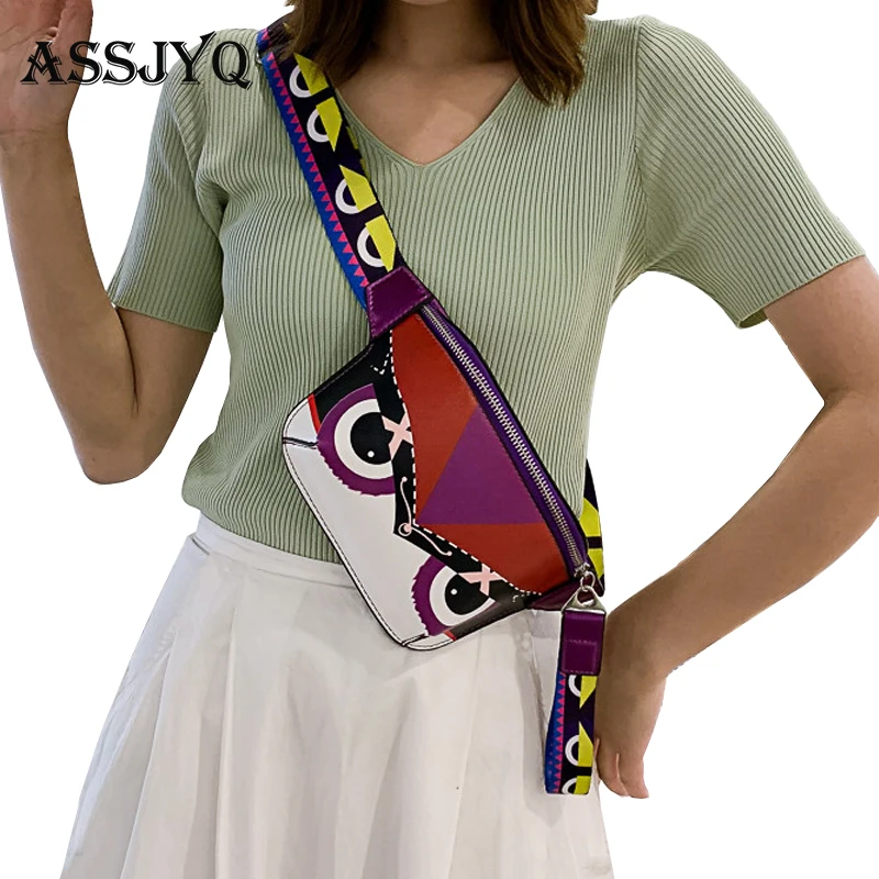 

Girl Cartoon Doodle Waist Bag Lady Outdoor Travel Fashion Waist Pack Red Waterproof Chest Bag Unisex Fanny Pack Child Belt Bags