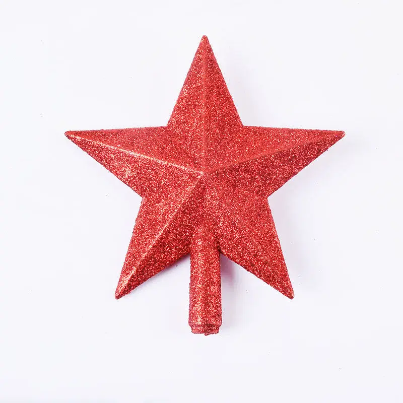 Christmas Tree Top Star Decorations Shiny Gold Powder Five-Pointed Star New Year's Ornament Merry Christmas Decorations