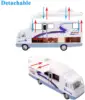 Cool Mini Motorhome Toy Die-Cast Pullback Recreational Vehicle Pull Back RV with DIY Furnitures Holiday Camper Van Model ► Photo 2/6