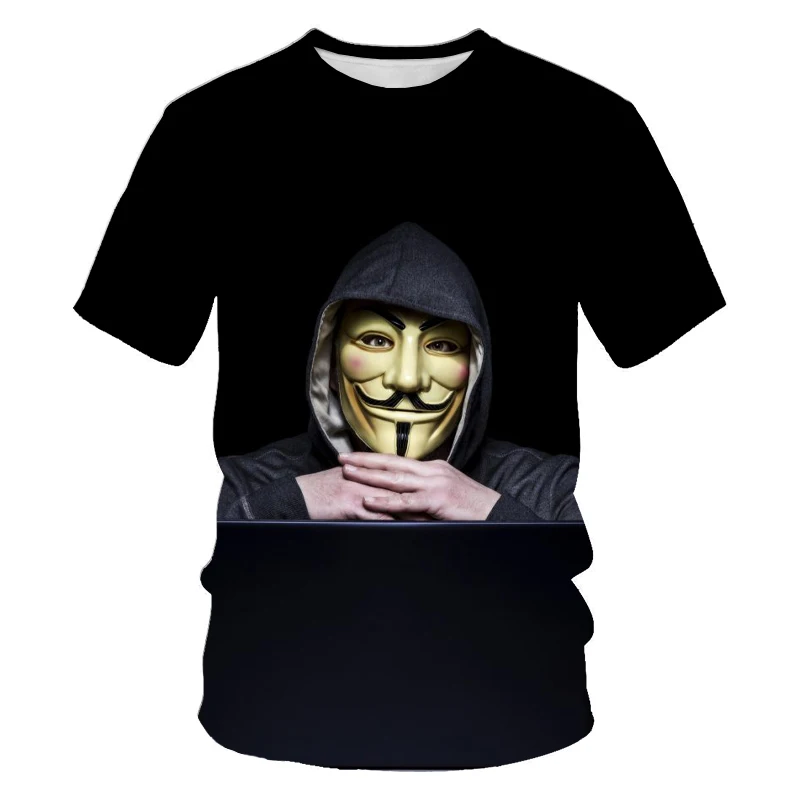 Мужская футболка с 3D принтом V word vendetta Повседневная круглым вырезом изображением