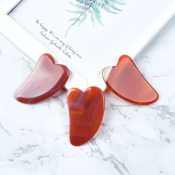 

Guasha Stone Jade Board from Different Natural Stone Scraper For Face Neck Back Body Acupuncture Pressure Therapy