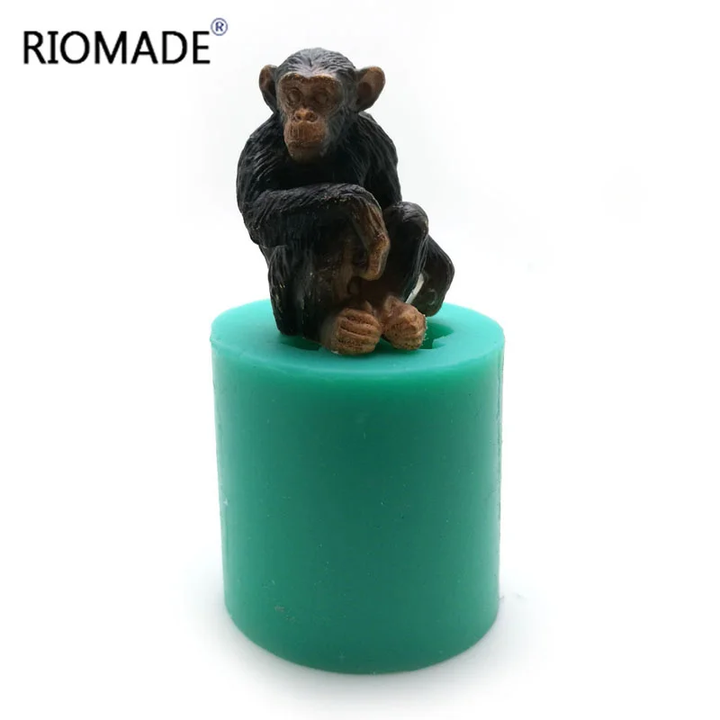 4-Stil gefleckter Hund Silikonform Tierdekorationswerkzeuge Kaninchen Affe Gorilla handgemachte Gips Kerzenform Harz Ornamente ﻿ – Detail 12