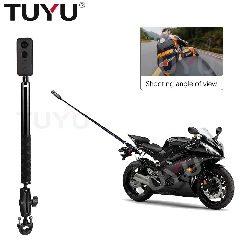 Tuyu Motorcycle Bike Invisible Selfie Stick Monopod Handlebar Mount Bracket For Gopro Max Insta360 One Rs X2 Camera Accessories Sports Camcorder Cases Aliexpress