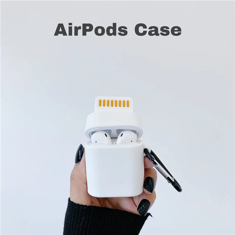Креативный Мягкий силиконовый чехол для передачи данных Airpods противоударный