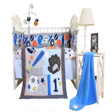 Полиэстер хлопок 5 комплекта/шт детский набор постельных принадлежностей, одеяло для детской кроватки лист по бокам, можно подвесить над кроваткой четыре сезона для мальчиков и девочек детское постельное белье