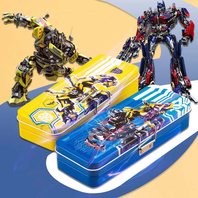 

Transformers pencil box multifunction three large capacity female nursery pencil box pencil case stationery storage cute bag