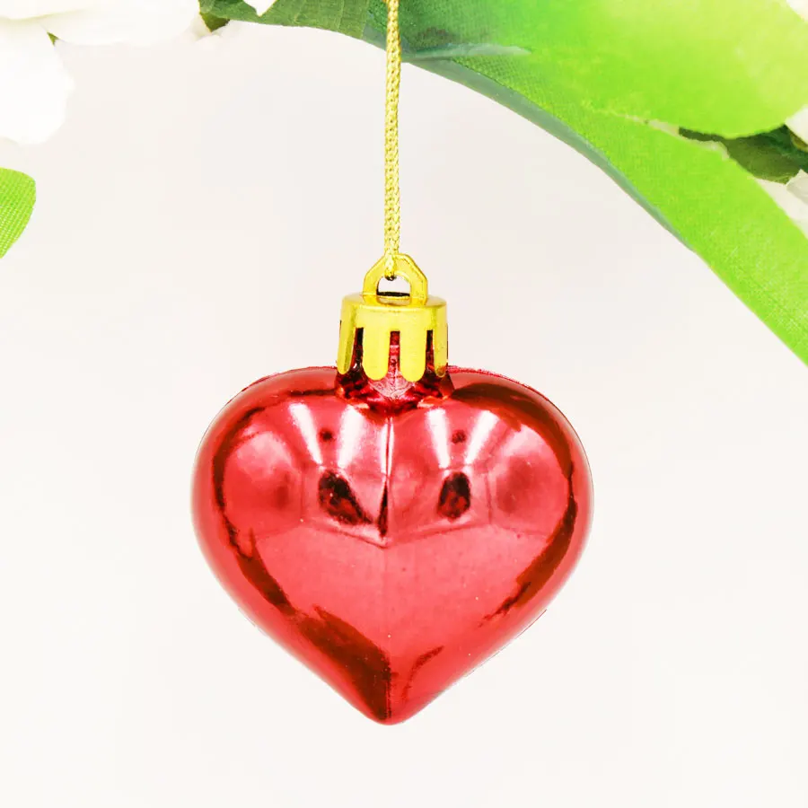 Рождественские украшения для елки, рождественские вечерние подвесные шары в форме сердца, рождественские украшения для дома, товары для улицы, Natal
