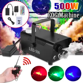 

800W Fog Machine Mini LED RGB Wireless Fog Smoke Mist Machine Effect Disco DJ Party Christmas with Remote Control LED fogger