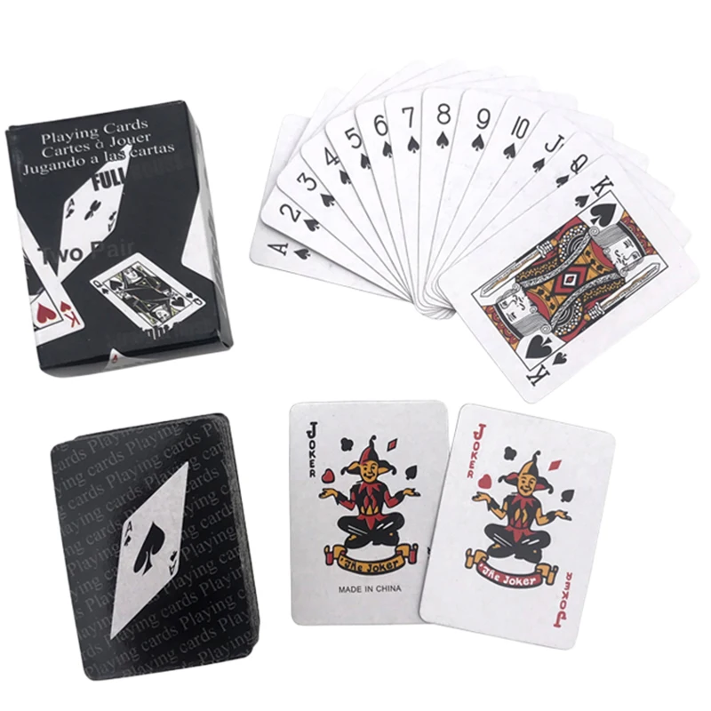 2 коробки для покера портативная мини-покерная забавная настольная игра для покера, красный и черный
