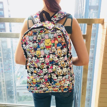 

Mickey Piglet Dog Oxford Backpacks Rucksacks Cartoon Backpack Casual Student Schoolbags travel Knapsack Unisex New