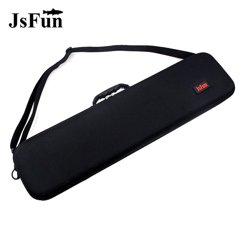 Sac de pêche portable 63cm EVA anti-choc avec sangle - étui de transport pour cannes et moulinets