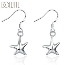 DOTEFFIL 925 Sterling Silver starfish Earrings High Quality Charm Women Jewelry Fashion Wedding Engagement Party Gift