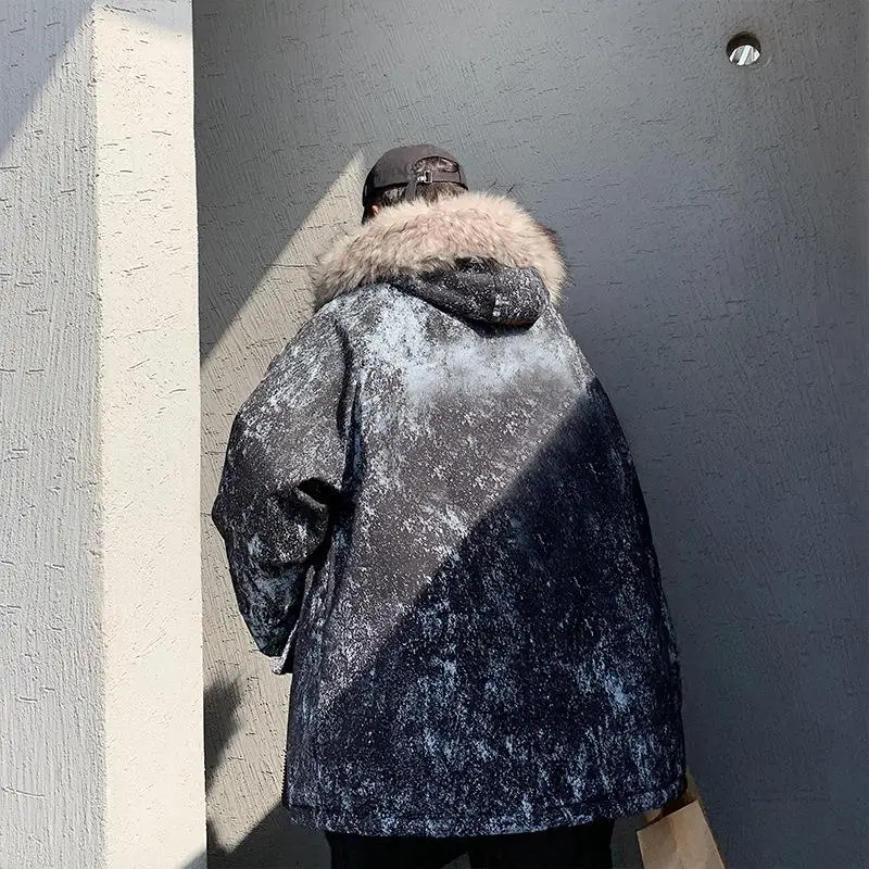 Camo Parka Men Coats Winter Jacket Men Thicken Fur Hooded Outwear Warm Coat Men Clothing Casual Men Coat