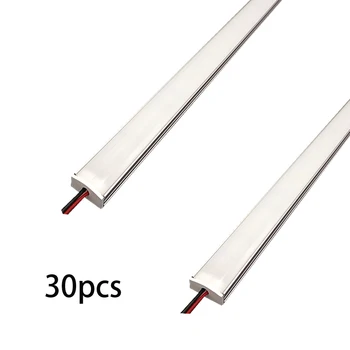 

30pcs*1m DC12/24V 5730 LED Hard Rigid Strip Bar Light 5630 with U Aluminium Shell + PC Cover Channeles Milky Case 12MM PCB