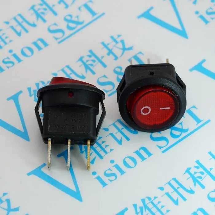 A15 круг ниже штатива 3A250V двухскоростной кулисный переключатель с подсветкой