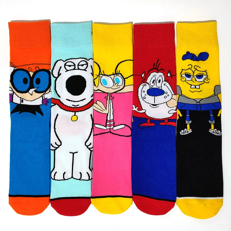 5 пар/упак. со смешными героями из мультфильмов Звездные войны Носки Новинка