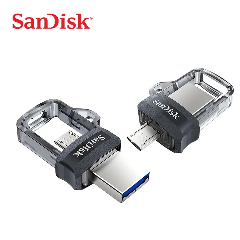 SanDisk OTG USB флэш-накопитель 32 Гб 16 Гб USB 3,0 двойной мини-накопитель 128 Гб 64 Гб флешки для ПК и Android телефонов