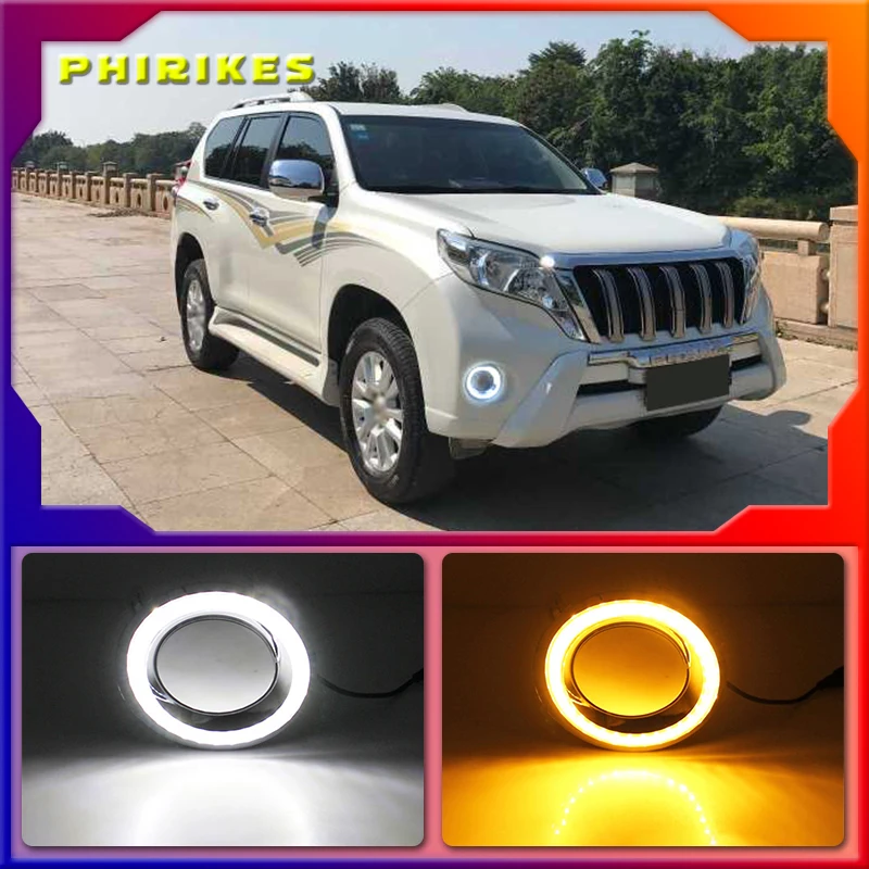 For Toyota Land Cruiser 2700/4000 Prado 150 FJ150 LC150 2014 2015 LED Daytime Running Light Bumper Fog Lamp DRL |